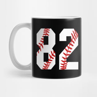 Baseball Number 82 #82 Baseball Shirt Jersey Favorite Player Biggest Fan Mug